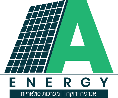 לוגו A-ENERGY צבעים ירוק וכחול כהה